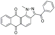 3-BENZOYL-1-METHYL-1H-NAPHTHO[2,3-G]INDAZOLE-6,11-DIONE Struktur