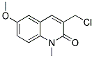 3-CHLOROMETHYL-6-METHOXY-1-METHYL-1H-QUINOLIN-2-ONE Struktur