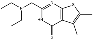 2-[(DIETHYLAMINO)METHYL]-5,6-DIMETHYLTHIENO[2,3-D]PYRIMIDINE-4-THIOL Struktur