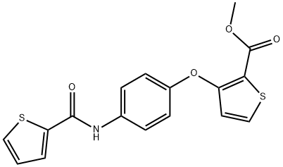 METHYL 3-(4-[(2-THIENYLCARBONYL)AMINO]PHENOXY)-2-THIOPHENECARBOXYLATE Struktur