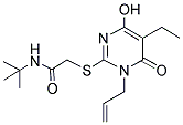 2-[(1-ALLYL-5-ETHYL-4-HYDROXY-6-OXO-1,6-DIHYDROPYRIMIDIN-2-YL)THIO]-N-(TERT-BUTYL)ACETAMIDE Struktur