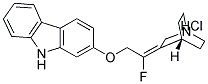 (E)-2-[2-FLUORO-2-(QUINUCLIDIN-3-YLIDENE)ETHOXY]-9H-CARBAZOLE MONOHYDROCHLORIDE Struktur