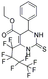 ETHYL 6-(NONAFLUOROBUTYL)-4-PHENYL-2-THIOXO-1,2,3,4-TETRAHYDROPYRIMIDINE-5-CARBOXYLATE Struktur