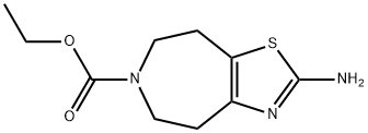 2-AMINO-4,5,7,8-TETRAHYDRO-6-(N-CARBETHOXY)THIAZOLO[5,4-D]AZEPINE Struktur