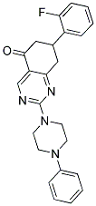 7-(2-FLUOROPHENYL)-2-(4-PHENYL-1-PIPERAZINYL)-7,8-DIHYDRO-5(6H)-QUINAZOLINONE Struktur