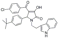 1-(2-(1H-INDOL-3-YL)ETHYL)-5-(4-TERT-BUTYLPHENYL)-4-(4-CHLOROBENZOYL)-3-HYDROXY-1H-PYRROL-2(5H)-ONE Struktur