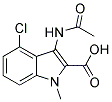 3-ACETYLAMINO-4-CHLORO-1-METHYL-1H-INDOLE-2-CARBOXYLIC ACID Struktur