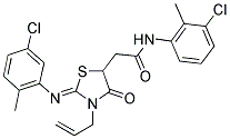 2-{3-ALLYL-2-[(5-CHLORO-2-METHYLPHENYL)IMINO]-4-OXO-1,3-THIAZOLIDIN-5-YL}-N-(3-CHLORO-2-METHYLPHENYL)ACETAMIDE Struktur