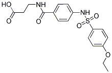 3-[(4-[[(4-ETHOXYPHENYL)SULFONYL]AMINO]BENZOYL)AMINO]PROPANOIC ACID Struktur