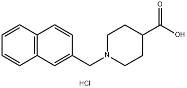 1-(2-NAPHTHYLMETHYL)PIPERIDINE-4-CARBOXYLIC ACID HYDROCHLORIDE Struktur