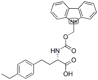 (S)-4-(4-ETHYL-PHENYL)-2-(9H-FLUOREN-9-YLMETHOXYCARBONYLAMINO)-BUTYRIC ACID Struktur