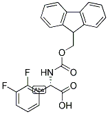 (S)-(2,3-DIFLUORO-PHENYL)-[(9H-FLUOREN-9-YLMETHOXYCARBONYLAMINO)]-ACETIC ACID Struktur