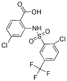 4-CHLORO-2-([[2-CHLORO-5-(TRIFLUOROMETHYL)PHENYL]SULFONYL]AMINO)BENZOIC ACID Struktur