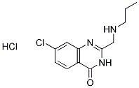 7-CHLORO-2-[(PROPYLAMINO)METHYL]QUINAZOLIN-4(3H)-ONE HYDROCHLORIDE Struktur