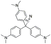 4-(N,N-DIMETHYLAMINO)-A,A-BIS[4-(DIMETHYL AMINO)PHENYL]-BENZENEACETONITRILE-13CN Struktur