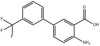 4-AMINO-3'-(TRIFLUOROMETHYL)-1,1'-BIPHENYL-3-CARBOXYLIC ACID Struktur