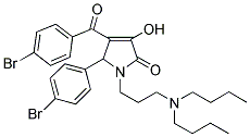 4-(4-BROMOBENZOYL)-5-(4-BROMOPHENYL)-1-(3-(DIBUTYLAMINO)PROPYL)-3-HYDROXY-1H-PYRROL-2(5H)-ONE Struktur