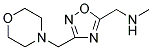 N-METHYL-1-[3-(MORPHOLIN-4-YLMETHYL)-1,2,4-OXADIAZOL-5-YL]METHANAMINE Struktur