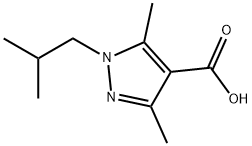 1-ISOBUTYL-3,5-DIMETHYL-1H-PYRAZOLE-4-CARBOXYLIC ACID Struktur