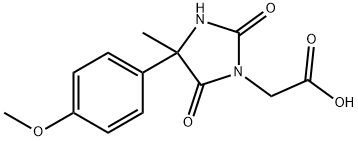 [4-(4-METHOXY-PHENYL)-4-METHYL-2,5-DIOXO-IMIDAZOLIDIN-1-YL]-ACETIC ACID Struktur