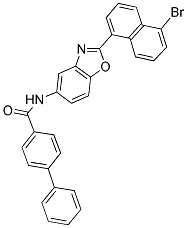 N-(2-(5-BROMONAPHTHALEN-1-YL)BENZO[D]OXAZOL-5-YL)BIPHENYL-4-CARBOXAMIDE Struktur