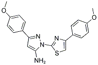 3-(4-METHOXYPHENYL)-1-[4-(4-METHOXYPHENYL)-1,3-THIAZOL-2-YL]-1H-PYRAZOL-5-AMINE Struktur