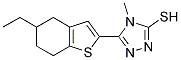 5-(5-ETHYL-4,5,6,7-TETRAHYDRO-1-BENZOTHIEN-2-YL)-4-METHYL-4H-1,2,4-TRIAZOLE-3-THIOL Struktur