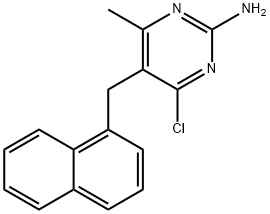 4-CHLORO-6-METHYL-5-NAPHTHALEN-1-YLMETHYL-PYRIMIDIN-2-YLAMINE Struktur