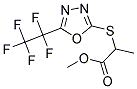 METHYL 2-([5-(1,1,2,2,2-PENTAFLUOROETHYL)-1,3,4-OXADIAZOL-2-YL]SULFANYL)PROPANOATE Struktur