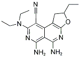 5,6-DIAMINO-8-(DIETHYLAMINO)-2-ETHYL-1,2-DIHYDROFURO[2,3-C]-2,7-NAPHTHYRIDINE-9-CARBONITRILE Struktur