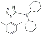 1-(2,4,6-TRIMETHYLPHENYL)-2-(DICYCLOHEXYL-PHOSPHINO)IMIDAZOLE Struktur