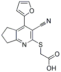 ([3-CYANO-4-(2-FURYL)-6,7-DIHYDRO-5H-CYCLOPENTA[B]PYRIDIN-2-YL]THIO)ACETIC ACID Struktur