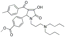 METHYL 4-(1-(3-(DIBUTYLAMINO)PROPYL)-4-HYDROXY-3-(4-METHYLBENZOYL)-5-OXO-2,5-DIHYDRO-1H-PYRROL-2-YL)BENZOATE Struktur