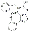 3-BENZYL-5-(2-CHLOROPHENYL)-2-MERCAPTOTHIENO[2,3-D]PYRIMIDIN-4(3H)-ONE Struktur