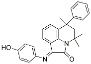 (E)-1-(4-HYDROXYPHENYLIMINO)-4,4,6-TRIMETHYL-6-PHENYL-5,6-DIHYDRO-1H-PYRROLO[3,2,1-IJ]QUINOLIN-2(4H)-ONE Struktur