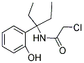 2-CHLORO-N-[1-ETHYL-1-(2-HYDROXY-PHENYL)-PROPYL]-ACETAMIDE Struktur