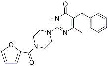 5-BENZYL-2-[4-(2-FUROYL)PIPERAZIN-1-YL]-6-METHYLPYRIMIDIN-4(3H)-ONE Struktur