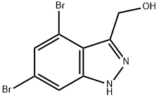 4,6-DIBROMO-3-HYDROXYMETHYL-1H-INDAZOLE Struktur