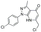 6-(CHLOROMETHYL)-1-(4-CHLOROPHENYL)-3-METHYL-1,7-DIHYDRO-4H-PYRAZOLO[3,4-B]PYRIDIN-4-ONE Struktur