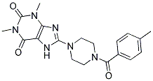 1,3-DIMETHYL-8-[4-(4-METHYLBENZOYL)PIPERAZIN-1-YL]-3,7-DIHYDRO-1H-PURINE-2,6-DIONE Struktur