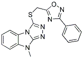 9-METHYL-3-(3-PHENYL-[1,2,4]OXADIAZOL-5-YLMETHYLSULFANYL)-9H-BENZO[4,5]IMIDAZO[2,1-C][1,2,4]TRIAZOLE Struktur