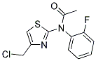 N-[4-(CHLOROMETHYL)-1,3-THIAZOL-2-YL]-N-(2-FLUOROPHENYL)ACETAMIDE Struktur