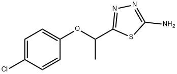 5-[1-(4-CHLORO-PHENOXY)-ETHYL]-[1,3,4]THIADIAZOL-2-YLAMINE Struktur