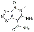 6-AMINO-5-METHYL-4-OXO-4,5-DIHYDRO[1,2,3]THIADIAZOLO[4,5-C]PYRIDINE-7-CARBOXAMIDE Struktur