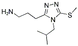 3-[4-ISOBUTYL-5-(METHYLTHIO)-4H-1,2,4-TRIAZOL-3-YL]PROPAN-1-AMINE Struktur