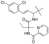 N-[1-({[(E)-1-(TERT-BUTYL)-3-(2,4-DICHLOROPHENYL)-2-PROPENYL]AMINO}CARBONYL)-1-METHYLPROPYL]-2-PYRIDINECARBOXAMIDE Struktur