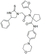 1-(N-(FURAN-2-YLMETHYL)-2-(4-PHENYL-2-THIOXOIMIDAZOLIDIN-1-YL)ACETAMIDO)-N-(4-MORPHOLINOPHENYL)CYCLOPENTANECARBOXAMIDE Struktur