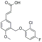 (2E)-3-(3-[(2-CHLORO-4-FLUOROPHENOXY)METHYL]-4-METHOXYPHENYL)-2-PROPENOIC ACID Struktur