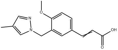 (2E)-3-(4-METHOXY-3-[(4-METHYL-1H-PYRAZOL-1-YL)METHYL]PHENYL)-2-PROPENOIC ACID Struktur