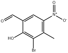 3-BROMO-2-HYDROXY-4-METHYL-5-NITRO-BENZALDEHYDE Struktur